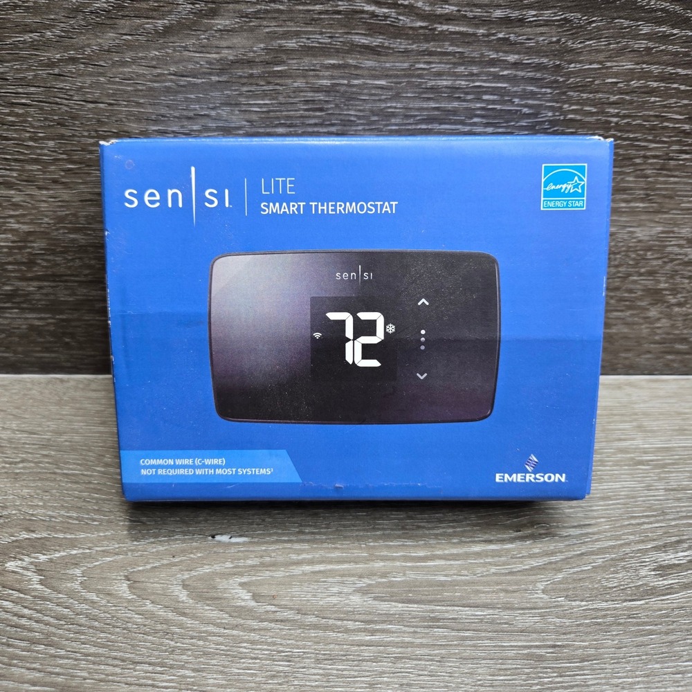 Emerson ST25 Sensi Lite Smart Thermostat Home Black Wi-Fi Energy Star Tested